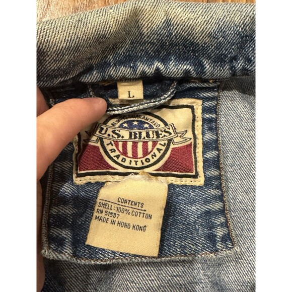 Vintage 90s U.S. Blues Traditional Blue Jean Denim Jacket Size L (SEE PICS!) - Picture 8 of 8